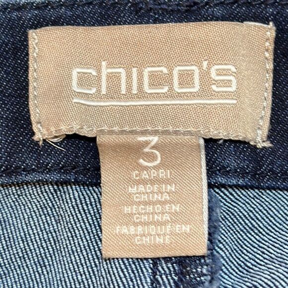 Chico’s Jeans Capri Size 3 (16) Stretch Denim - Picture 14 of 16